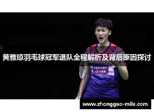 黄雅琼羽毛球冠军退队全程解析及背后原因探讨